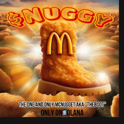 The infamous chicken nugget from Mcd’s featuring “TheBoot”. We are Respectable Community of NugThugs. COMING SOON. #EverybodyEats #Sol (building a team)