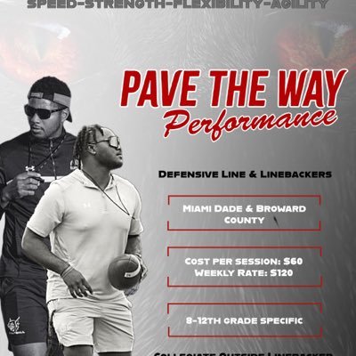 DL/LB Training / Personal Development. NFL and Collegiate experience. The will to win is not as important as the will to prepare.