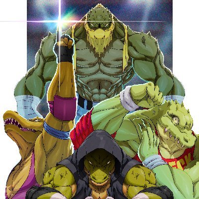 Underground Comic Colorist  drawing pages for Pro-Wrestling Gators