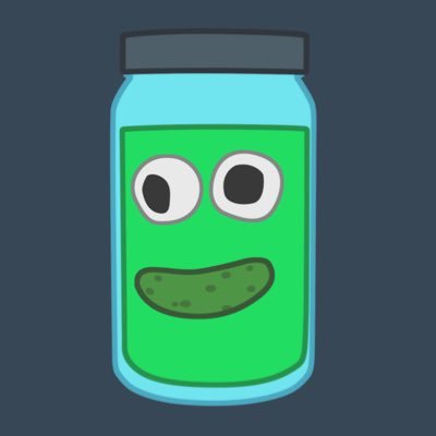 Just a happy little pickle floating in liquids.