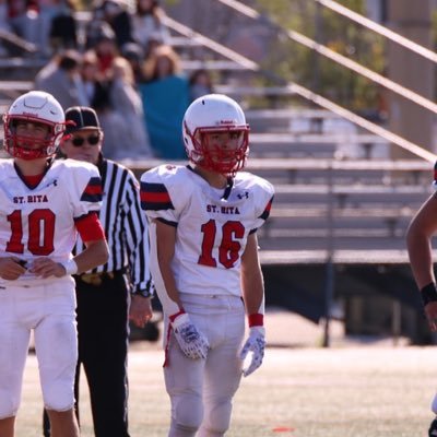 Saint Rita 2027/Freshmen/Varsity Player/ Athlete/football#16/LB 5'9 165/email:braiden.tagler27@stritahs.com/3.8 GPA/Personal Phone Number: 708-368-2306