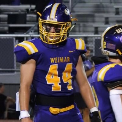 God first | 6’0 | 200lb | 3.8 GPA | Weimar High School |  Sophomore | Middle linebacker |