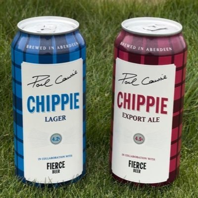 Chippie Lager and Export Ale are beers created by Paul Lawrie (Chippie) Brewed by Fierce Beer with a % of each sale goes towards golf development.