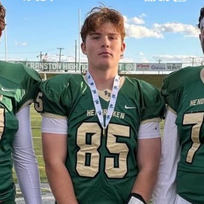 BIshop Hendricken 26' | 6’3.5 | 238lbs |TE/DE | 3.9GPA/ 4.9 W GPA |NCAA ID# 2208643649| email: Cmbedrossian@gmail.com| 📞401-585-4723|HC:@hendrickenfb | Film⬇️