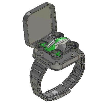 We've embedded tiny drones into bracelets and Weartech for instant capability for all!

Fed by snap-on multi-function payload modules
We do what others cannot!