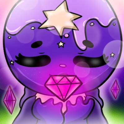 Purple Slime OC  🌈✨ | Twitch-Mod💬 | Artist ✨🎨 | Asexual 🖤🐘🤍💜 | Here to have fun 🔮 | Profile picture by @yunaaaa______ : Banner by Me c: