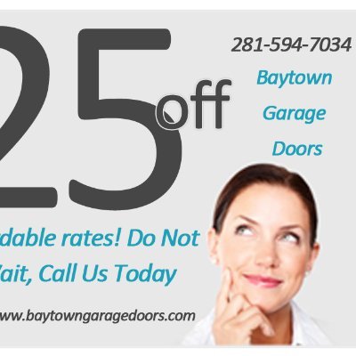 Remember, we are available 24/7 to assist you! Your Baytown TX garage door is in good hands with us.