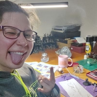 Twitch affiliate streamer just playing whatever she wants with a large serving of Warhammer