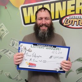 A Cancer survivor,Father, Husband,Granpa Winner of the $1M Powerball lottery! In Nebraska. I'm helping the society with credit card debts and phone bills