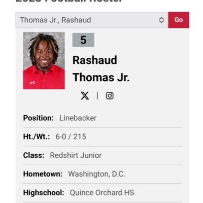 Rashaud Thomas Jr. ATH @…