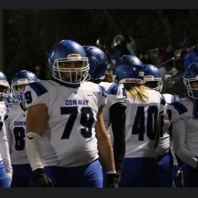 Conway Football🏈🚾 class of 2026 GPA 3.0 5’10 260 defensive tackle. Bench 325, Squat 545, Deadlift 545 Contact: email- kkern0218@icloud.com phone 5015049096