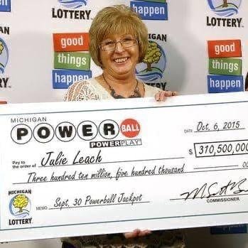I’m Julie leach the winner of $310,500 ,000 in a while I’m giving out100 ,000 for my 1k followers