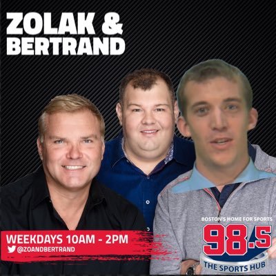 Listen to @Marc_Bertrand and @ScottZolak 10am to 2pm weekdays on @985TheSportsHub, Your Flagship station for the Patriots, Bruins, Celtics and Revs!