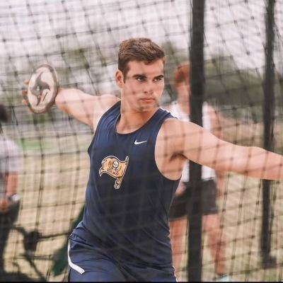 Track:
Discus 161ft 10½in,
Shot put 56ft 3¾in,
Javelin 106'7,
Class of 2025, 6'2 210 lbs
Poth High School,TX
GPA: 3.85,
NCAA ID# 2302778024
USATF ALL-AMERICAN