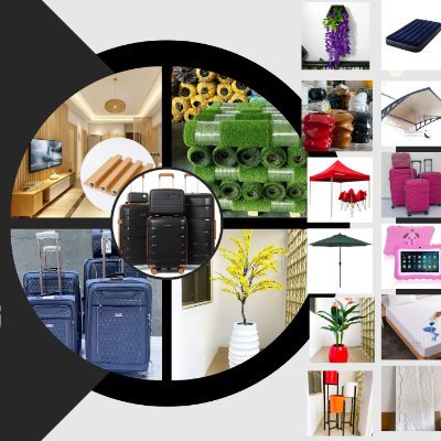 We sell quality Travelling Luggages, Artificial flowers combo and grass, mattress protectors, gazebo tent and shades, wpc wall panel, pu stones etc.