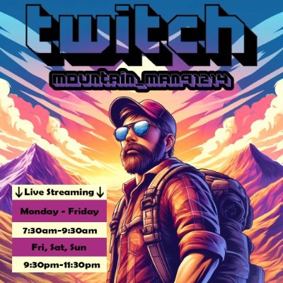 Streaming Live on Twitch under Mountain_man91214. Uploading videos to youtube as well under Mountain_man9121

Come check it out.