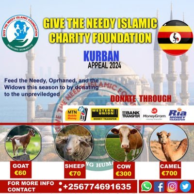 Givetheneedy  charity organization Uganda 
KURBAN - SU KUYUSU - ŞADIRVAN - CAMİ - MESCİT - KURAN KURSU - KURANI KERİM - YEMEK - EKMEK - FİTRE - ZEKAT - SADAKA -