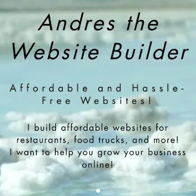 I build affordable websites for restaurants, food trucks, and more! I want to help you grow your business online!