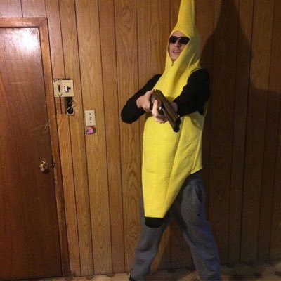banana with shotgun