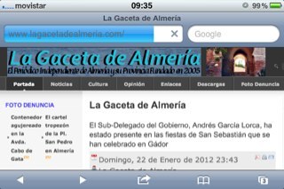 La Gaceta de Almería es el periódico digital independiente de Almería y su provincia. Fundado por AGUSTÍN MUÑOZ en 2005