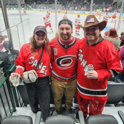 That huge caniac that wears pajamas @PNCArena and has a canes tattoo