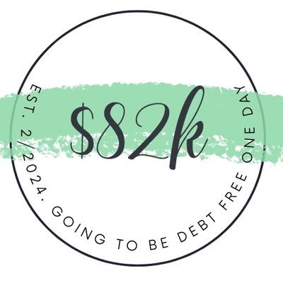 A married mom of 3 who doesn't have joint accounts w/ the hubby. My debt is $82k as of 2.15.24. $40k credit cards, $8k loan, $32k vehicle. Tracking the payoff.