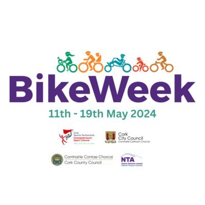 Bike Week Cork takes place 11th-19th May as a part of National Bike Week! Get on your bike & join us for #BikeWeekCork 2024📍@corksports