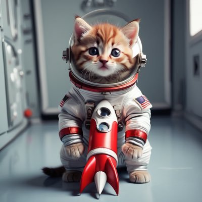 Astronaut cat ready for a liftoff.🐱🚀 $ROCKET #catwifrocket