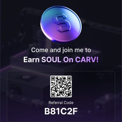 Enter the Data-to-Earn Era: SOUL Drop Campaign powered by CARV: https://t.co/SVmi8CyCKM