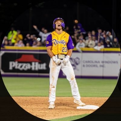 Huge ECU Pirates Fan💜💛 Baseball 🏴‍☠️⚾️🤟