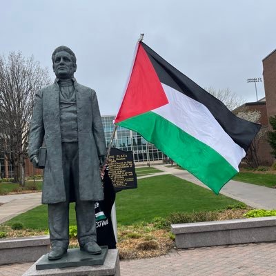 United in addressing the ongoing genocide in Gaza. It's time for us to get involved! 🇵🇸✊  Current Encamping on Old Main lawn