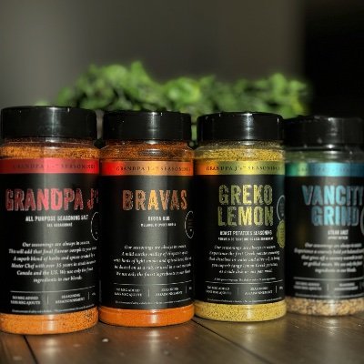 Grandpa J's Seasonings since 1995 Available for retail and wholesale food service distribution #grandpajs #vancitygrind #grekolemon