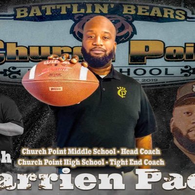 Man of God. Married. Head Football Coach at Church Point Middle  . Head Track & Field. TE Coach at Church Point High. Physical Ed. Southern Miss Alumn 🟡⚫️