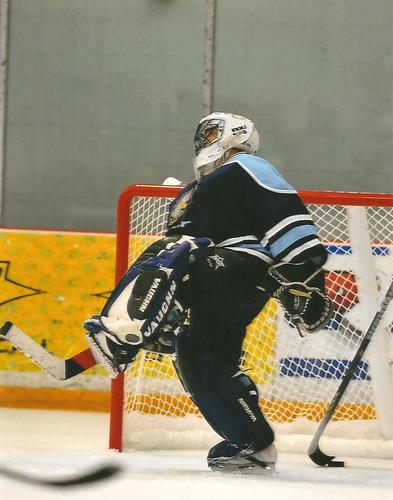 Biff plays hockey