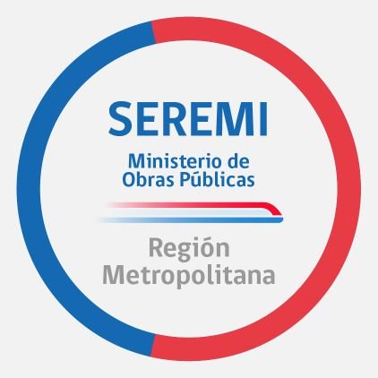 Twitter oficial de la Secretaría Regional Ministerial de Obras Públicas. 
Región Metropolitana de Santiago. 
Chile Avanza contigo.