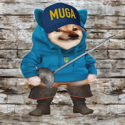 Armed with a 🐱 hoodie, 🤺, & 👢; will disrupt Ruzzian lies and FOREVER support #Ukraine. Slava Ukraïni! Heroyam Slava! 🇺🇦💛💙🇺🇦 #MUGA