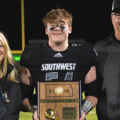 Blue Valley Southwest (KS) #54 | 2025 | 5’11” | 245 | C/NG | 3.5 GPA | 2nd Team All EKL O-Line | 5A All-State Honorable Mention