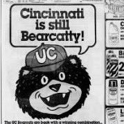 Downtown Cincinnati is going Bearcatty! UC'em in the Coliseum!
