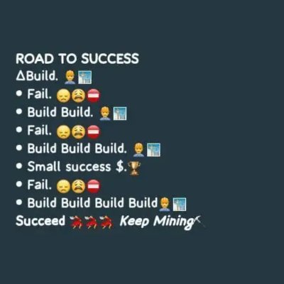 To be successful in crypto🏅
Don't ever give up🙇🏻‍♂️
Work hard 24/7🏋🏻‍♂️
Help newbie🫂