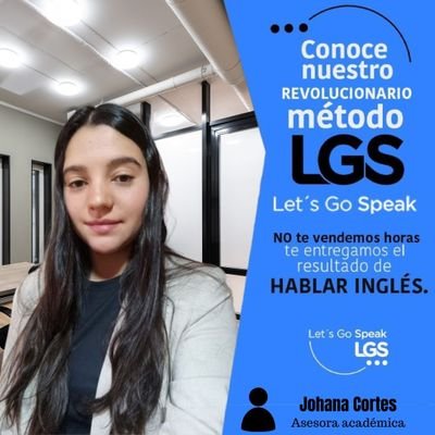 Soy Johana Asesora Académica de Let's Go speak Instituto de Inglés!!,
Quieres cumplir sueños, tener mejores ofertas laborales, Viajar. Hablame 👇