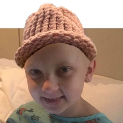 just a kid with cancer on chemo.. wif hat.