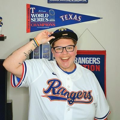 (They/Them/Elle)
Obsessed with my TEXAS RANGERS!
#VAMOS #WentAndTookIt
💙⚾️❤️🐶🐱🐢🏖🏳️🌈🏳️⚧️