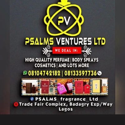 🙏God first 🙏 💚 PSALMSVENTURELTD 💚 ⭐Deals in ⭐high quality ⭐PERFUMES ⭐Cosmetics psalmsfragranceltd@gmail.com ☎️+2348104742182