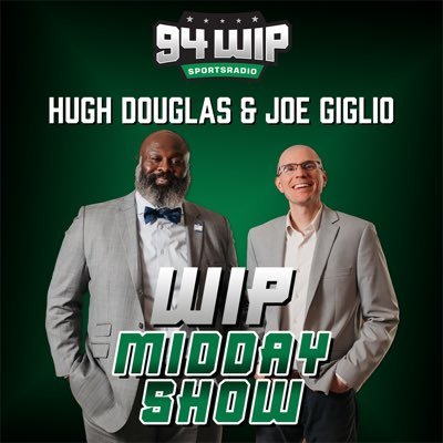 94WIP’s Midday Show with @BigHugh53 and @joegigliosports from 10am-2pm. Producer @Kyle_QuinnWIP. Listen on the @Audacy app. Email us! - wipmiddays@gmail.com