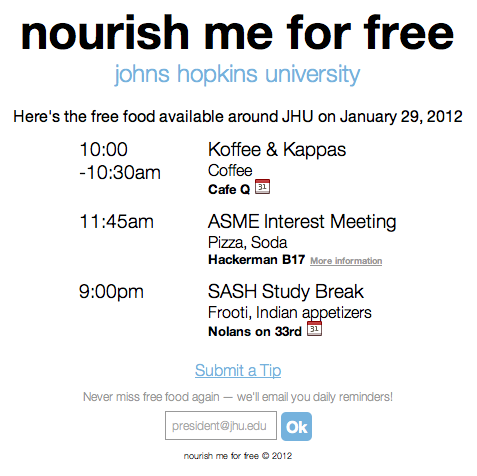 Made by hungry college students, for hungry college students. Available at Johns Hopkins. More schools coming soon.