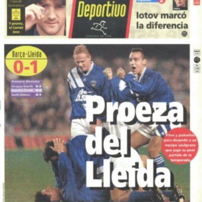 L'any que ve guanyarem al Barça i al Madrid!
Visca el Lleida.