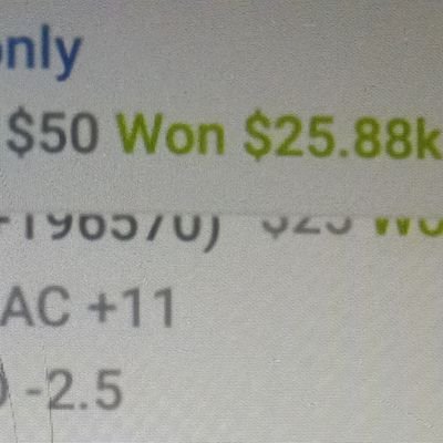 I'm Steve Dream specialize in all sports dealt with some millionaires & really specialize in parlays you should hit me up 💯 25-500$
