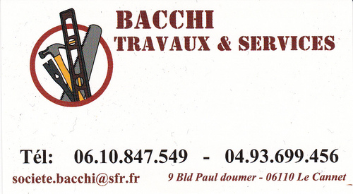 BACCHITravaux's profile picture. société de travaux et services divers
peinture, électricité, plomberie, serrurerie, menuiserie, domotique etc..