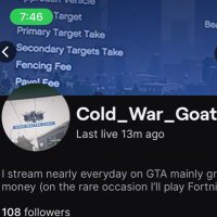 Twitch Cold_War_Goat (@coldwargoat) 's Twitter Profile Photo Twitch Cold_War_Goat (@coldwargoat) 's Twitter Profile Photo