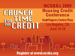 Sally Malone is in charge of tweeting all the latest scoop on NCSHA's 2009 Housing Credit Conference.